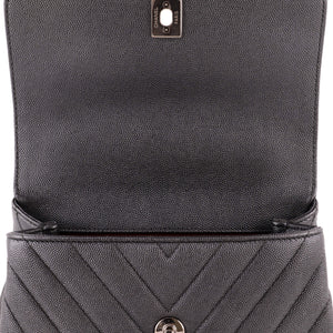 Chanel Coco Top Handle Bag Chevron Caviar Mini - view 6