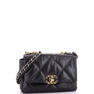 Chanel 19 Flap Bag Quilted Leather Medium - view 3