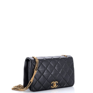 Chanel On And On Compartment Full Flap Bag Quilted Lambskin Medium - view 2