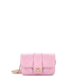 Chanel CC Tab Flap Shoulder Bag Quilted Lambskin Mini - view 1