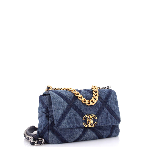 Chanel 19 Flap Bag Quilted Denim Medium – view 2