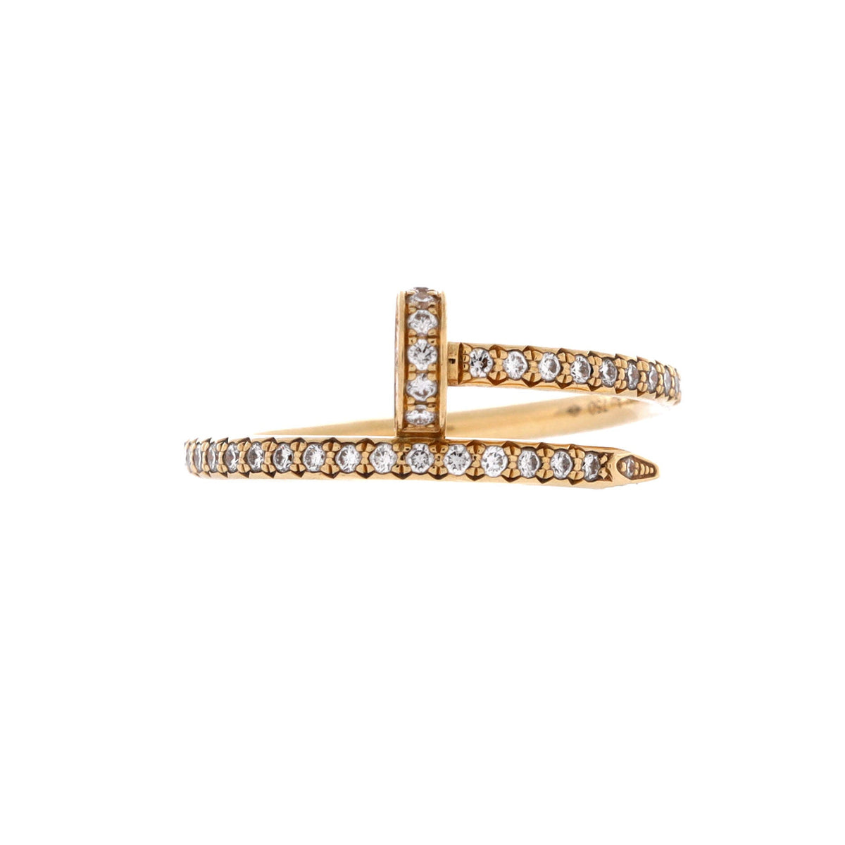 Cartier Juste un Clou Paved Ring 18K Yellow Gold with Diamonds Small