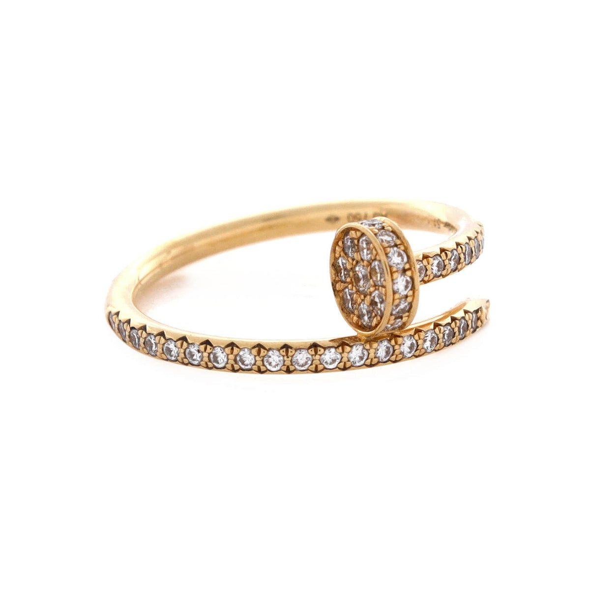 Cartier Juste un Clou Paved Ring 18K Yellow Gold with Diamonds Small – view 2