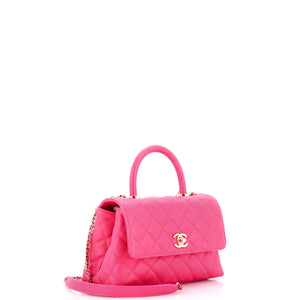 Chanel Coco Top Handle Bag Quilted Caviar Mini - view 2
