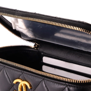 Chanel All Slide Long Vanity Case with Chain Quilted Lambskin Small - view 7