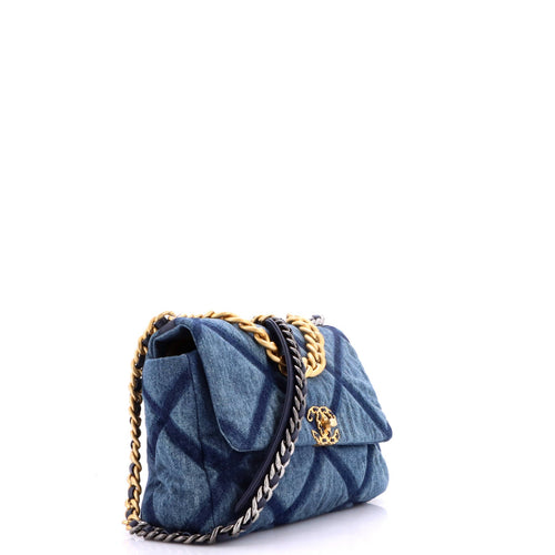 Chanel 19 Flap Bag Quilted Denim Medium – view 2