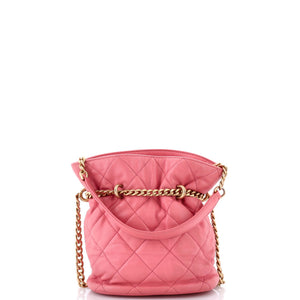 Chanel Pending CC Drawstring Bucket Bag Quilted Lambskin Small - view 3