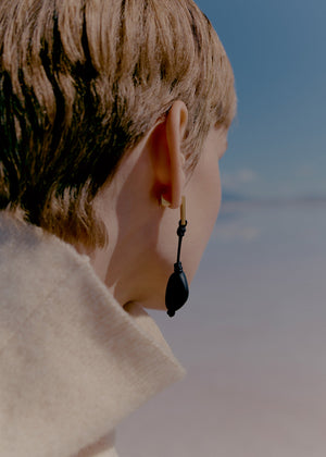 Polène Téré Drop Earrings - Black Marble - view 5