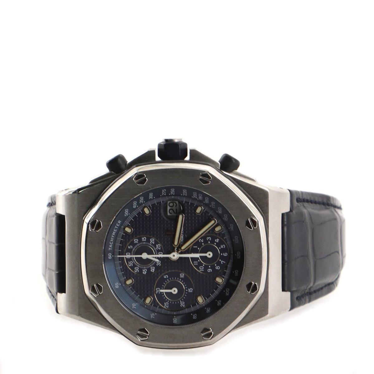 Royal Oak Offshore Chronograph Automatic Watch Stainless Steel and Alligator 42