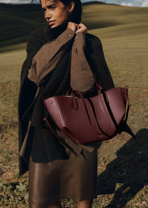 Polène Cyme Mini - Textured Black Cherry - view 2