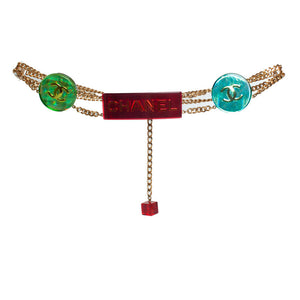Chanel Chanel, multicolor iridescent chain belt - view 1