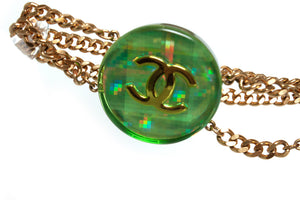 Chanel Chanel, multicolor iridescent chain belt - view 7