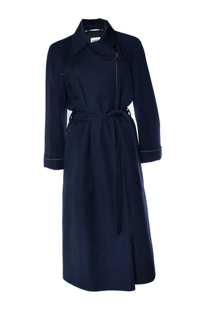 Hermes Women's Hermes, blue wool trench coat - view 1