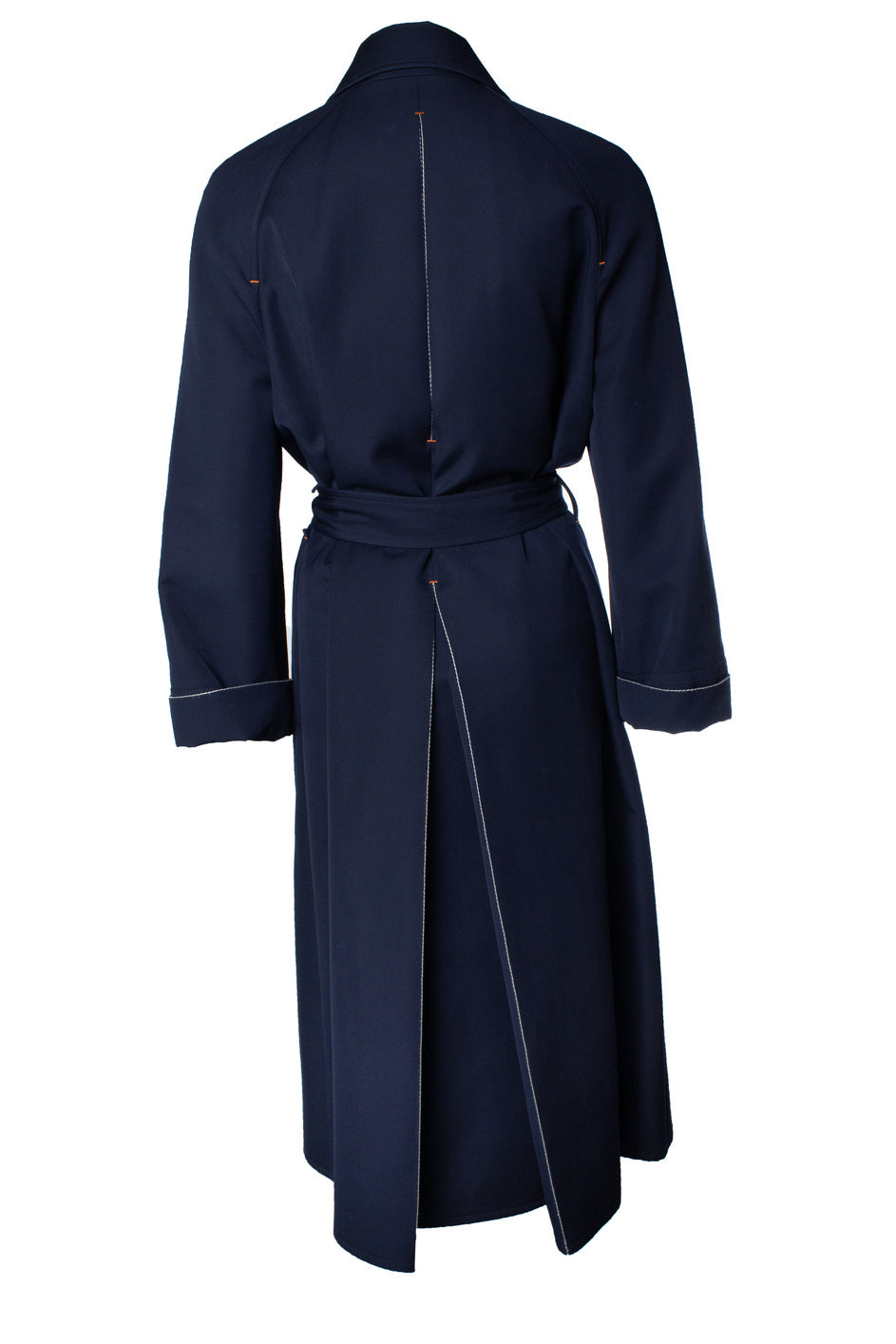 Women's Hermes, blue wool trench coat