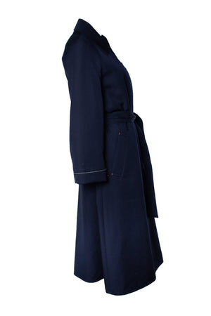 Hermes Women's Hermes, blue wool trench coat - view 5