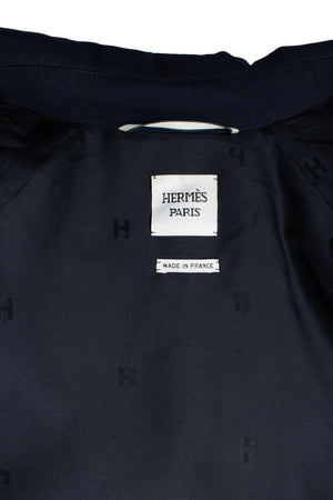 Hermes Women's Hermes, blue wool trench coat - view 6