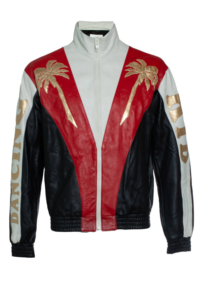 Celine Men's Celine, Palm tree leather dancing kid jacket