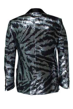 Tom Ford Men's Tom Ford, Atticus Zebra metallic tuxedo jacket - view 3