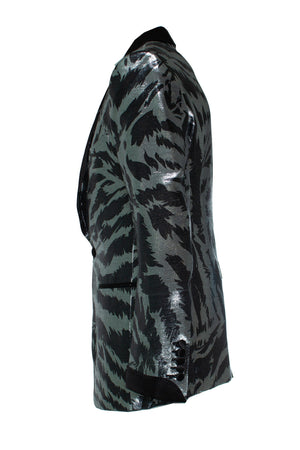 Tom Ford Men's Tom Ford, Atticus Zebra metallic tuxedo jacket - view 4