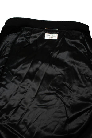Saint Laurent Men's Saint Laurent, Teddy tangle silver bomber jacket 2019 - view 6