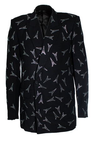 Balenciaga Men's Balenciaga, crystal Eiffel Tower blazer - view 1