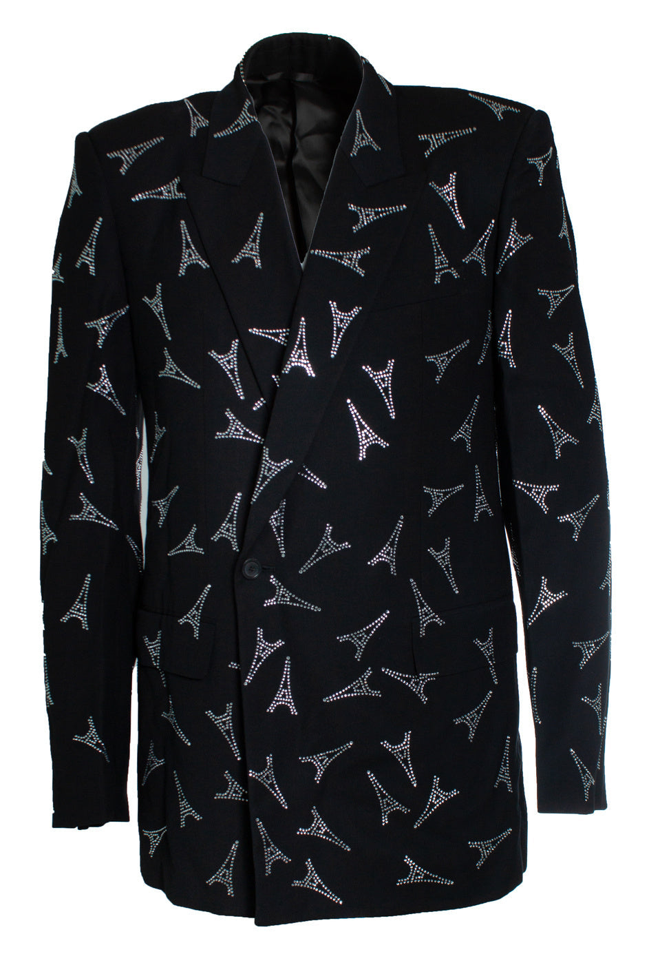 Men's Balenciaga, crystal Eiffel Tower blazer