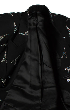 Balenciaga Men's Balenciaga, crystal Eiffel Tower blazer - view 6