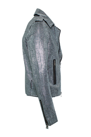 Balmain Men's Balmain, Crystal embellished biker jacket - view 5