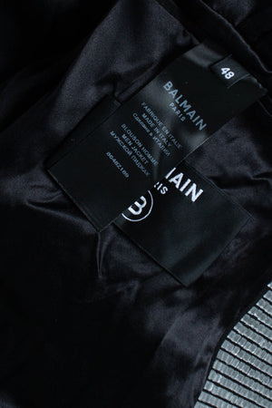 Balmain Men's Balmain, Crystal embellished biker jacket - view 9