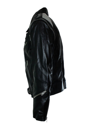 Celine Men's Celine, Leather jacket with metal mesh - view 4