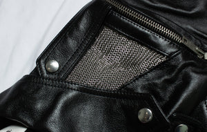 Celine Men's Celine, Leather jacket with metal mesh - view 5