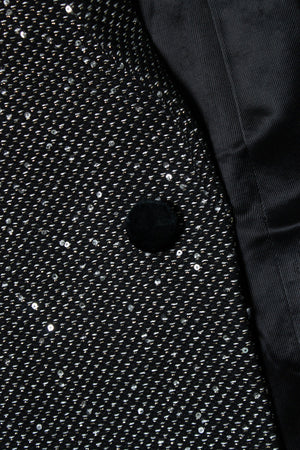Saint Laurent Men's Saint Laurent, Long glitter sequins blazer jacket - view 7