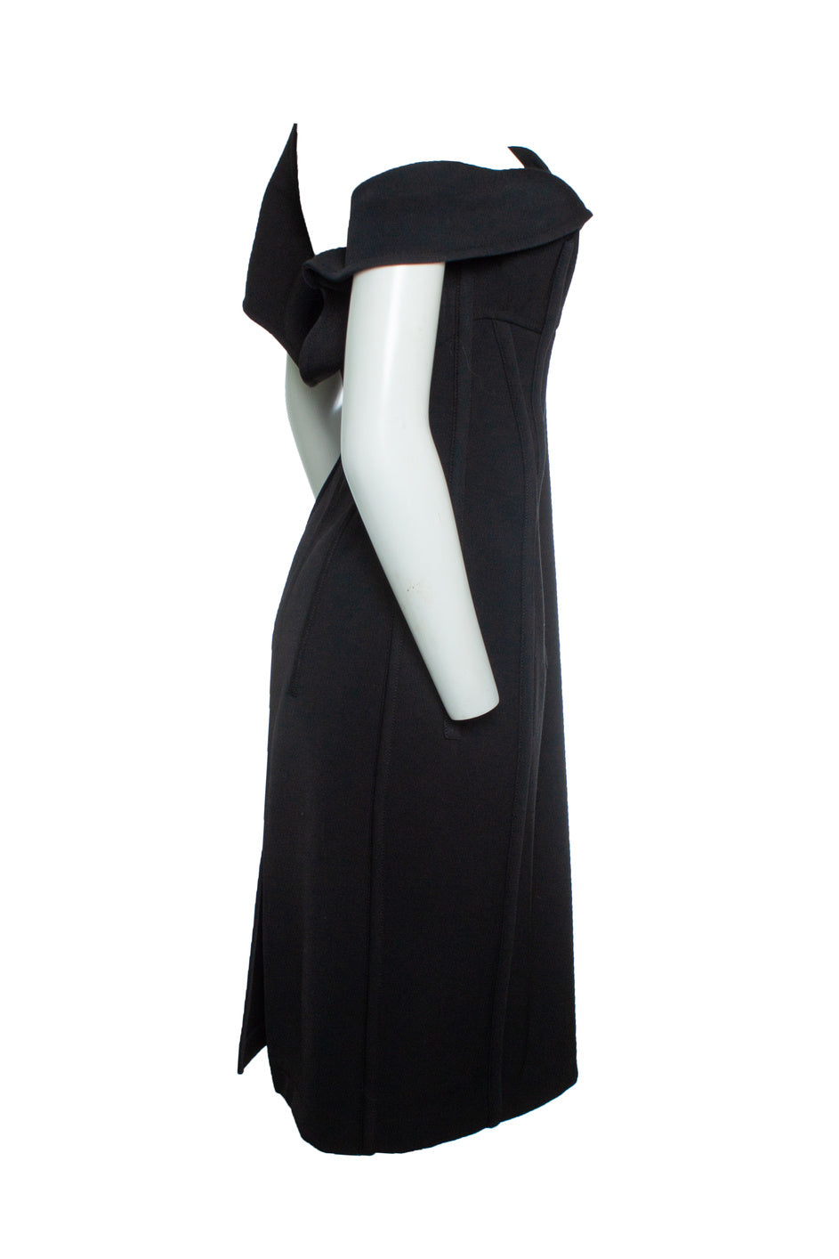 Women's Bottega Veneta, one shoulder wool bustier dress