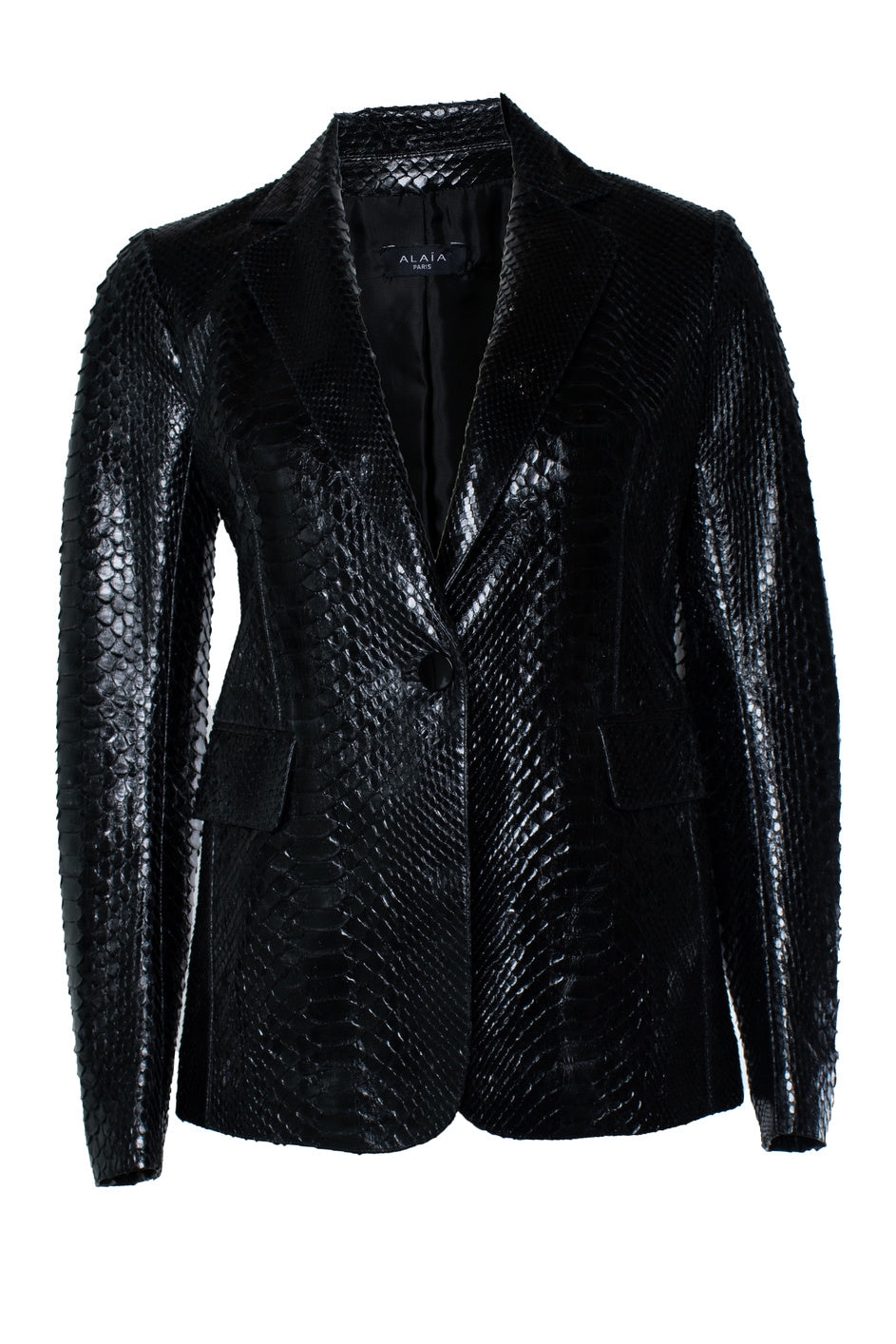 Alaia Women's Alaia, black python blazer
