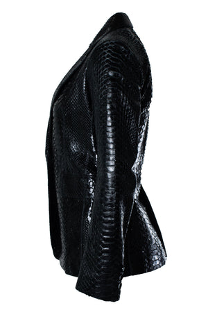 Alaia Women's Alaia, black python blazer - view 3