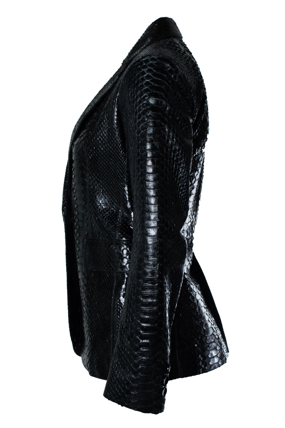 Women's Alaia, black python blazer