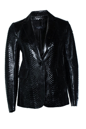 Alaia Women's Alaia, black python blazer - view 4