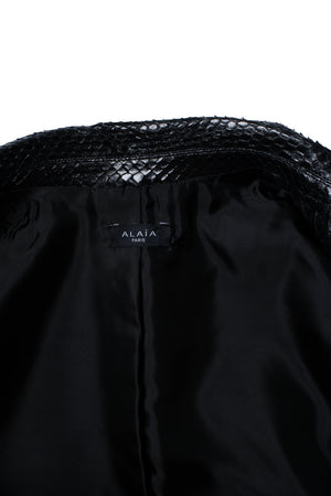 Alaia Women's Alaia, black python blazer - view 6