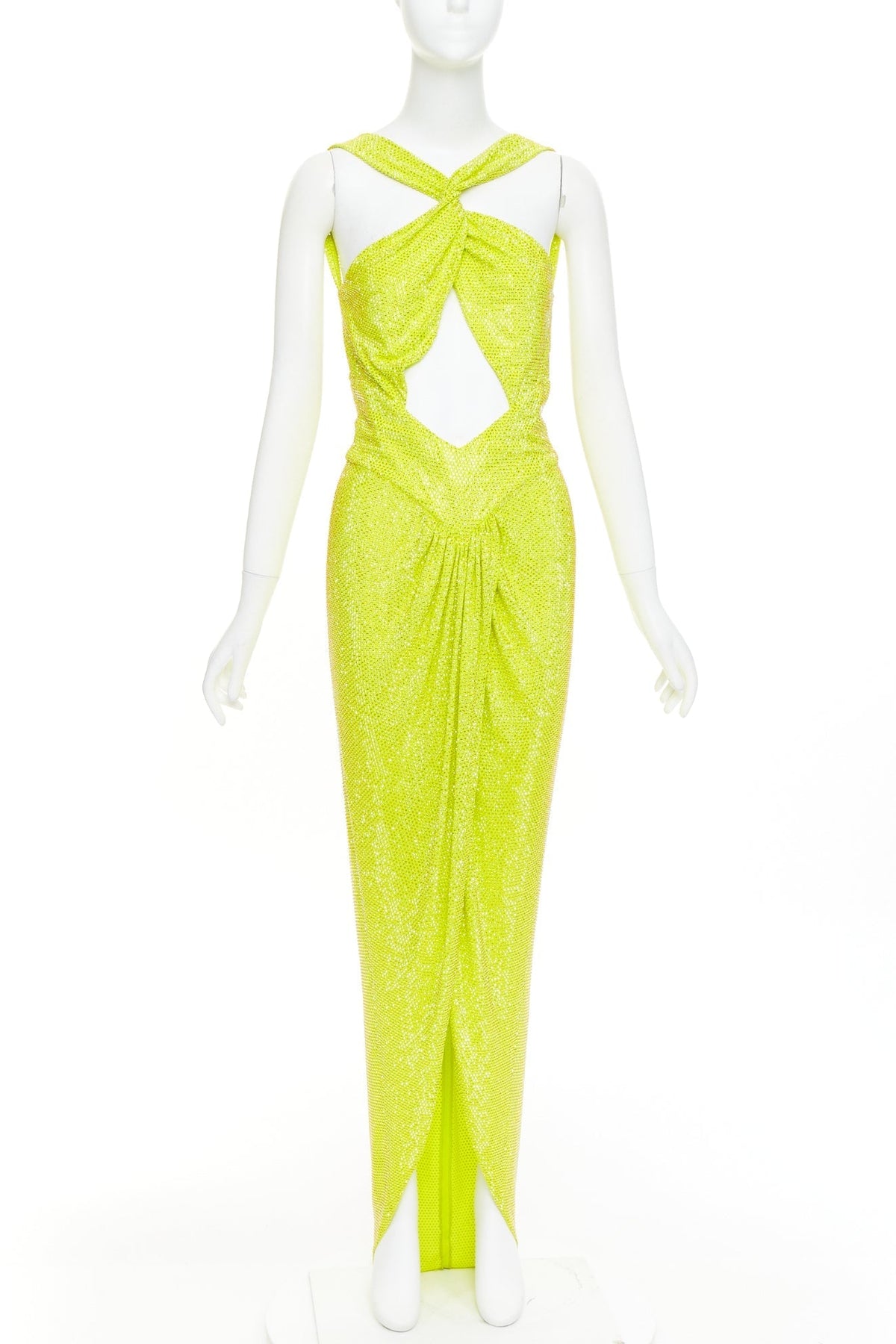 Women's Alexandre Vauthier Crystal Cut Out Gown