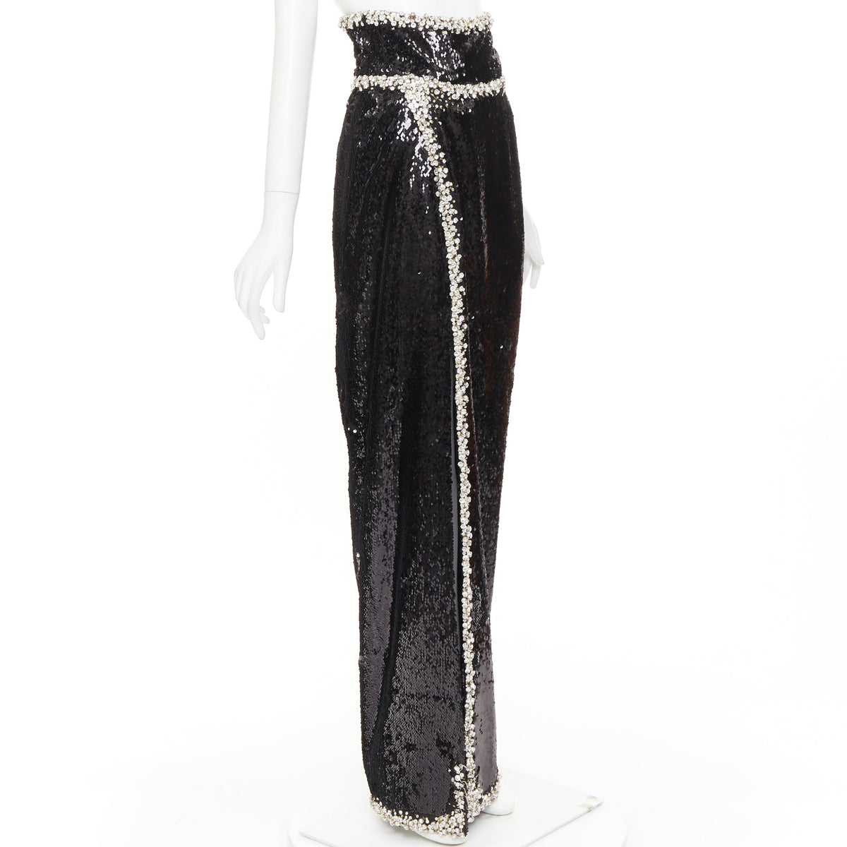 Women's Alexandre Vauthier Crystal Sequin Maxi Skirt – view 3