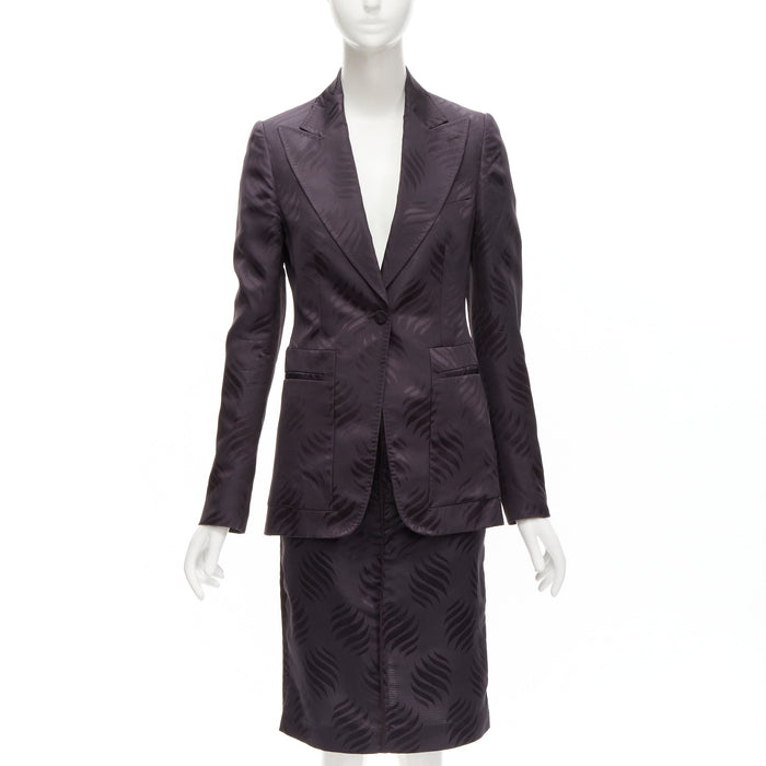 Gucci Women's Gucci Tom Ford Leaf Jacquard Blazer Suit