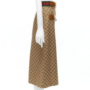 Gucci Women's Gucci Monogram Leather Horsebit Skirt - view 4