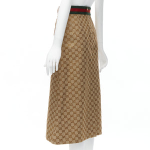 Gucci Women's Gucci Monogram Leather Horsebit Skirt - view 6