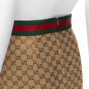 Gucci Women's Gucci Monogram Leather Horsebit Skirt - view 7