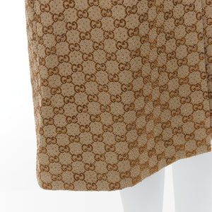 Gucci Women's Gucci Monogram Leather Horsebit Skirt - view 8