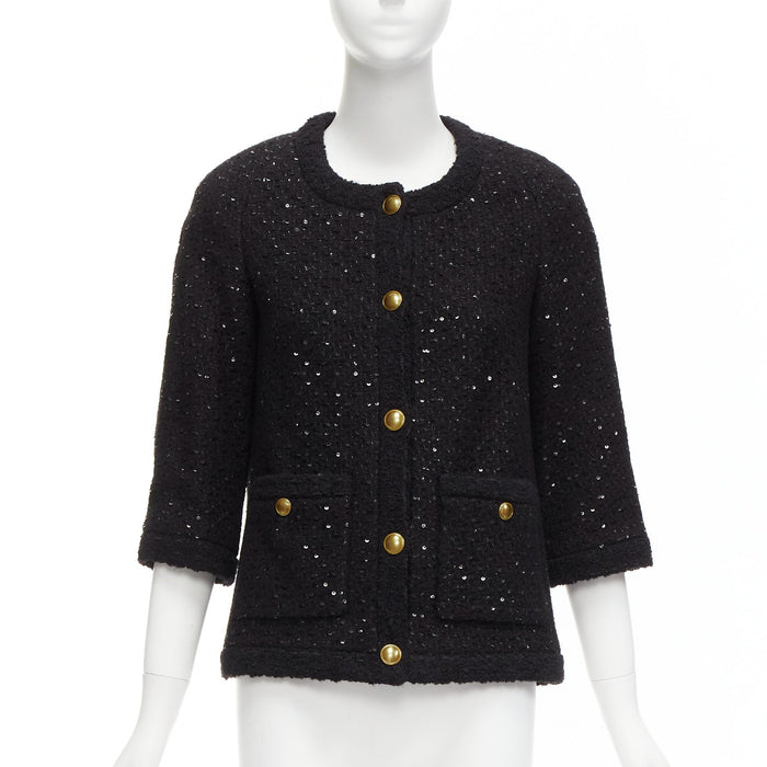 Saint Laurent Women's Saint Laurent 2021 Wool Sequin Jacket