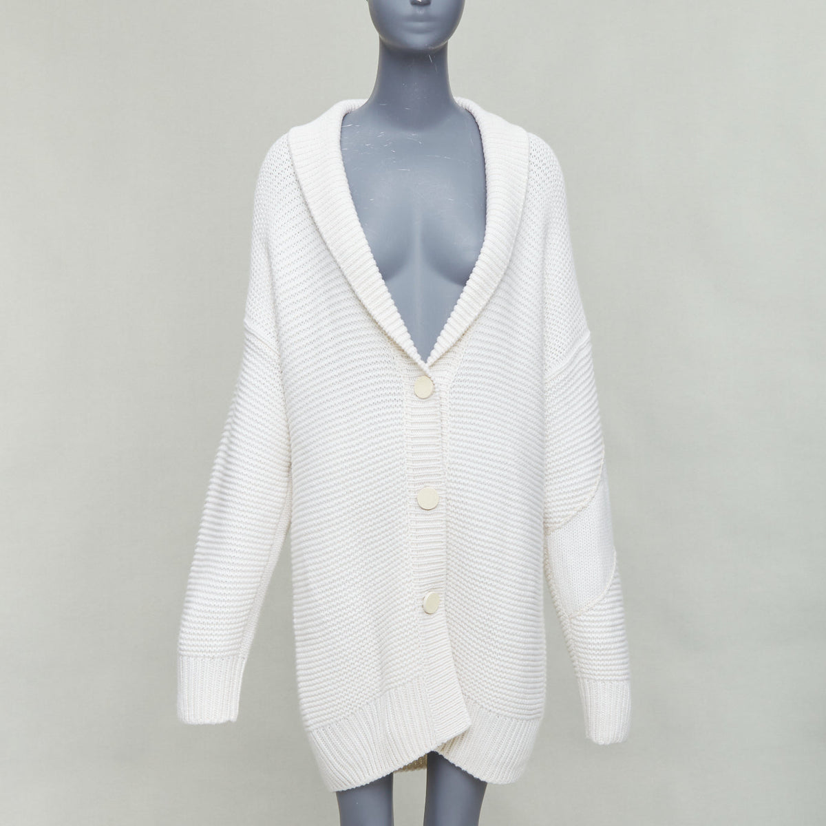 Women's Hermes 100% Cashmere Leather Cardigan