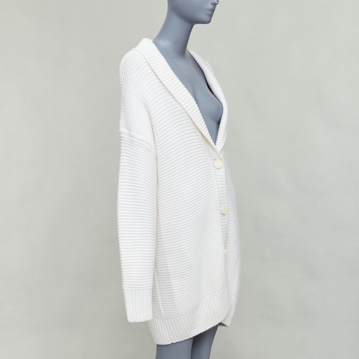 Women's Hermes 100% Cashmere Leather Cardigan