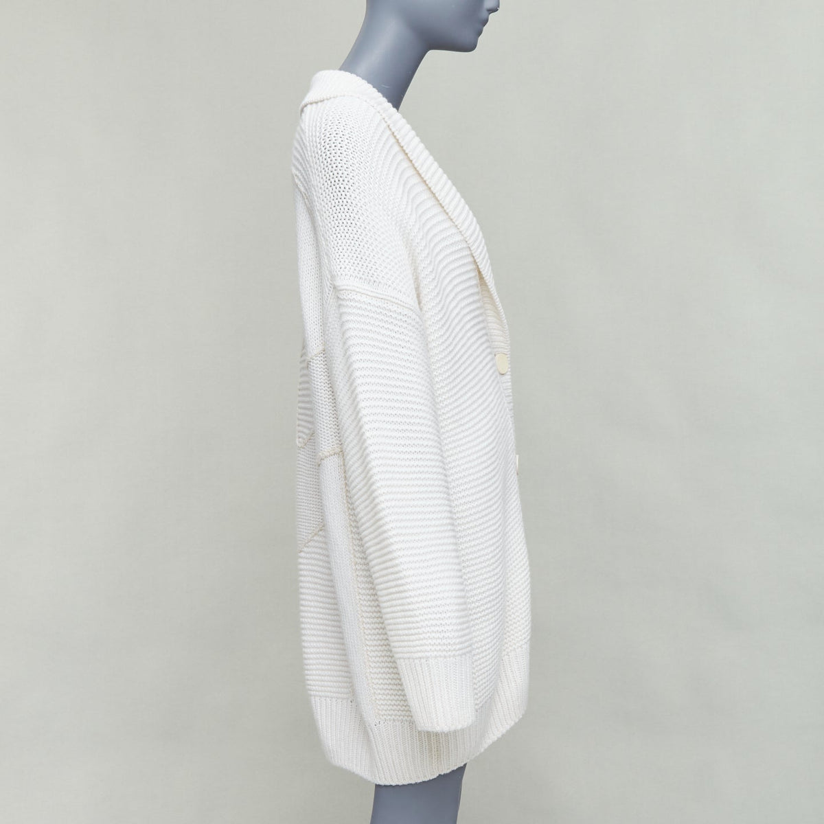 Women's Hermes 100% Cashmere Leather Cardigan