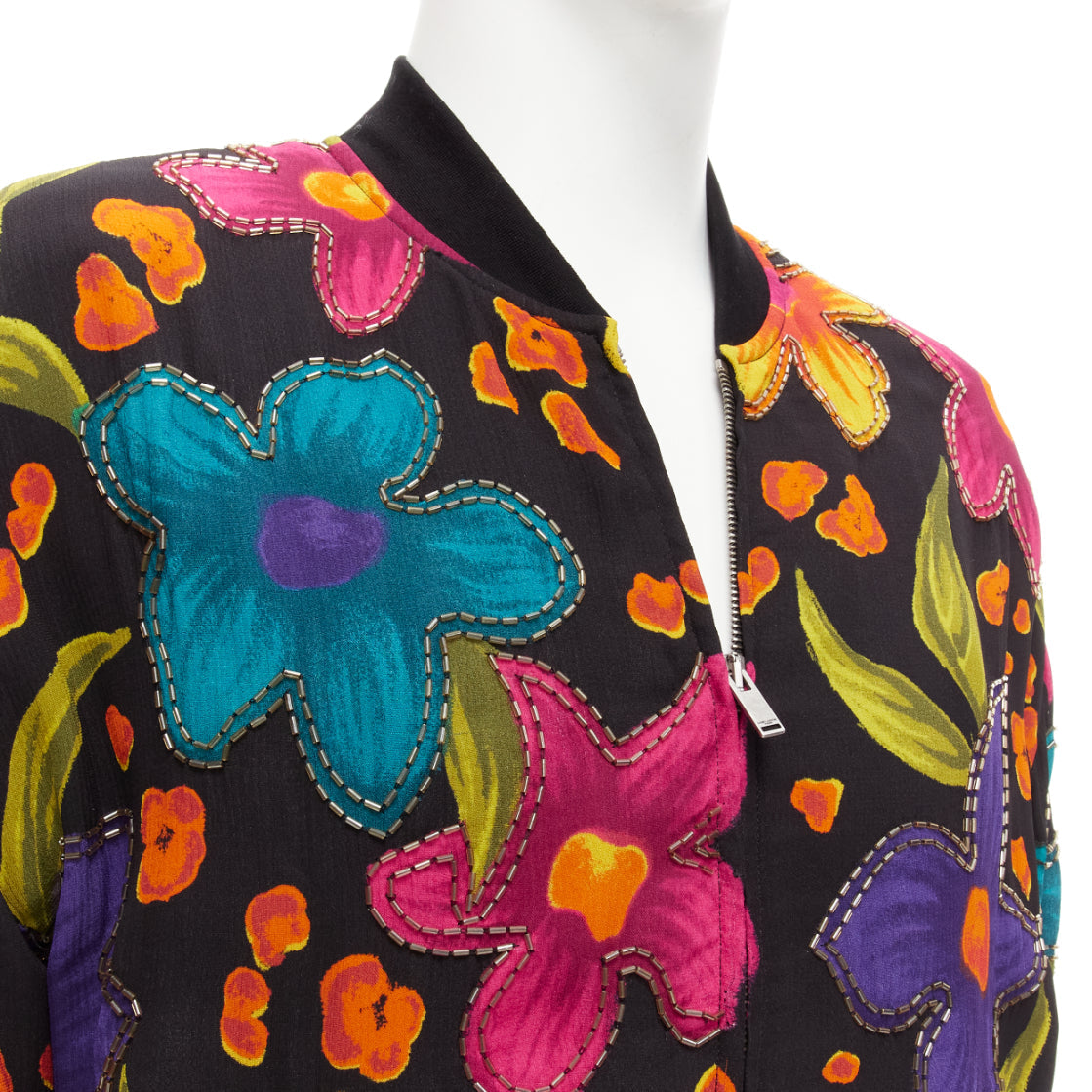 Men's Saint Laurent 2021 Floral Crepe Jacket
